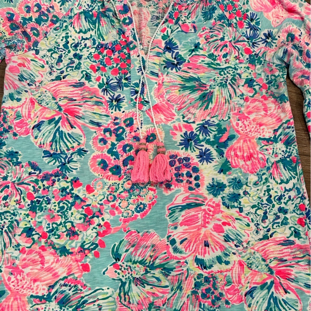 Lilly Pulitzer Del Lago Tunic Dress in Gypsea Serene Size Large - Picture 6 of 8
